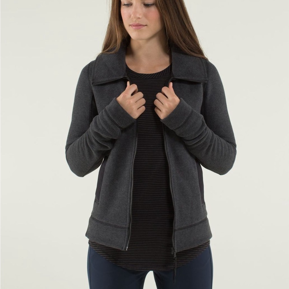 Lululemon En Route Jacket Heathered Black | 4